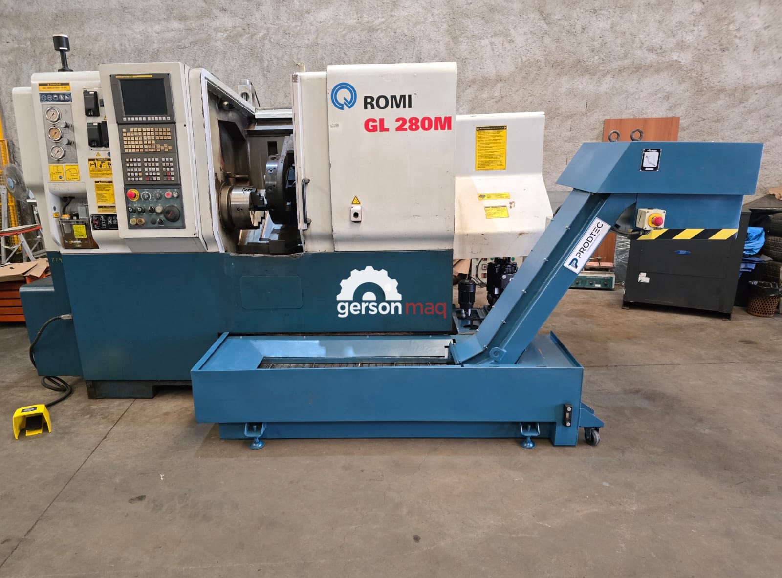 TORNO CNC ROMI GL280M - ANO 2010 - FERRAMENTA ACIONADA